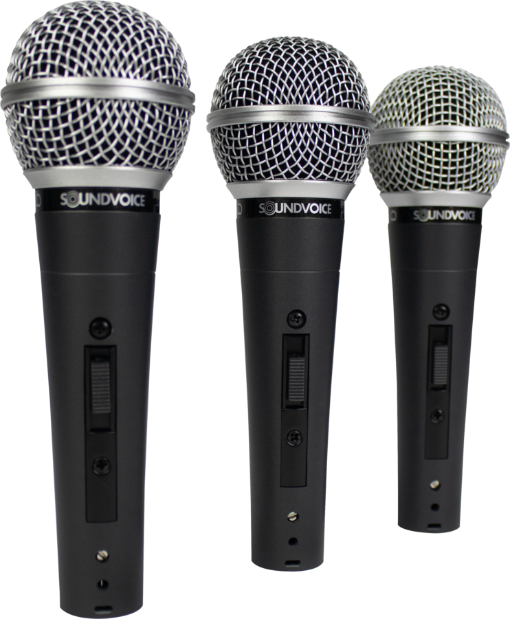 KIT COM 3 MICROFONES SOUNDVOICE SM-58S+