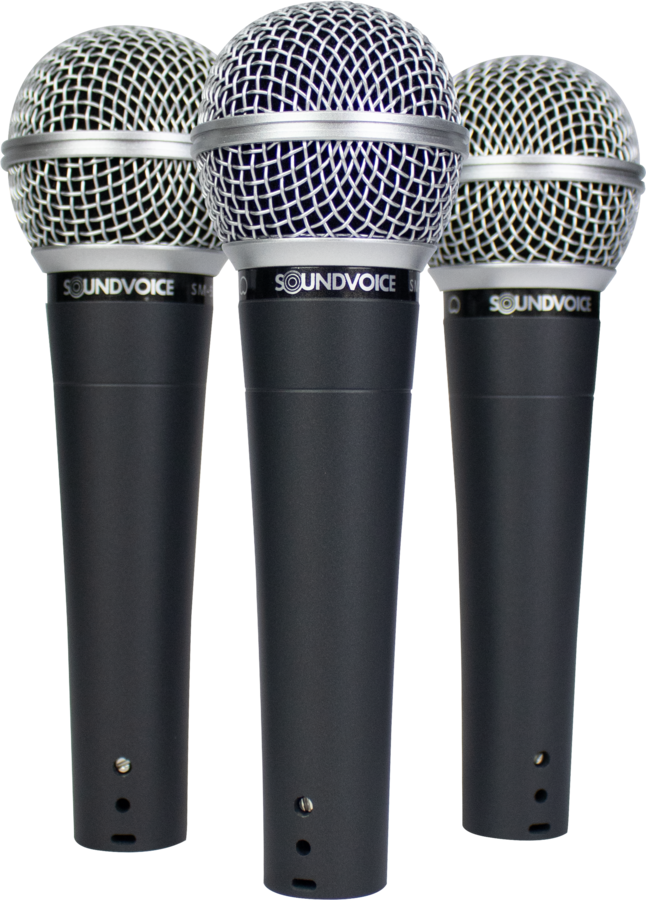 KIT COM 3 MICROFONES SOUNDVOICE SM58LC+