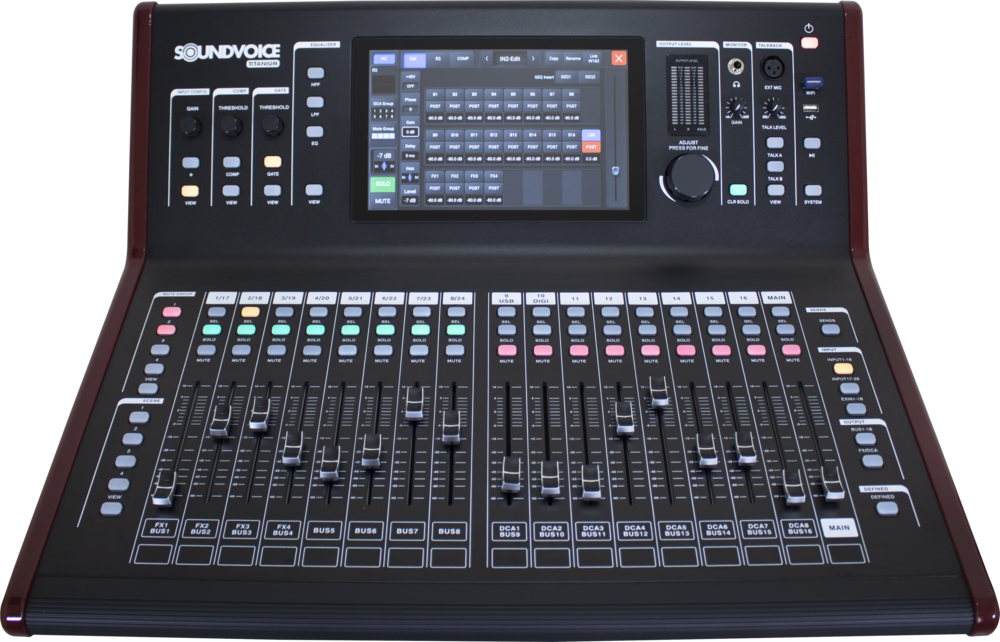 MESA DE SOM DIGITAL SOUNDVOICE TITANIUM MDT-24