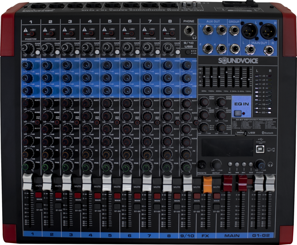 MESA DE SOM SOUNDVOICE SAFIRA MS-10.4 PLUS