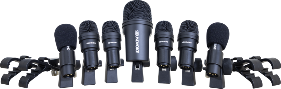 KIT DE MICROFONE PARA BATERIA SOUNDVOICE BASS KB-07