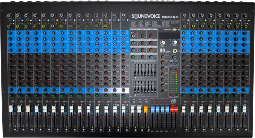 MESA DE SOM PROFISSIONAL SOUNDVOICE MP-246