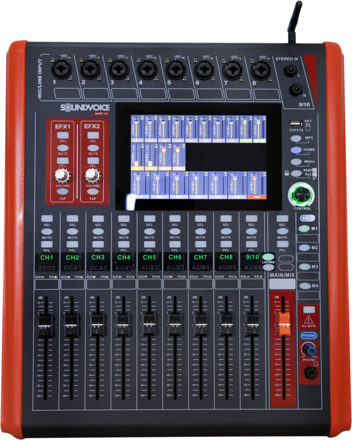 MESA DE SOM DIGITAL SOUNDVOICE SHIFT 12